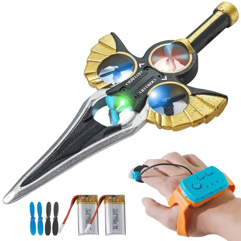 🕹️Magic Flying Battle Sword – LED Hover Spinning Toy✨⚔️