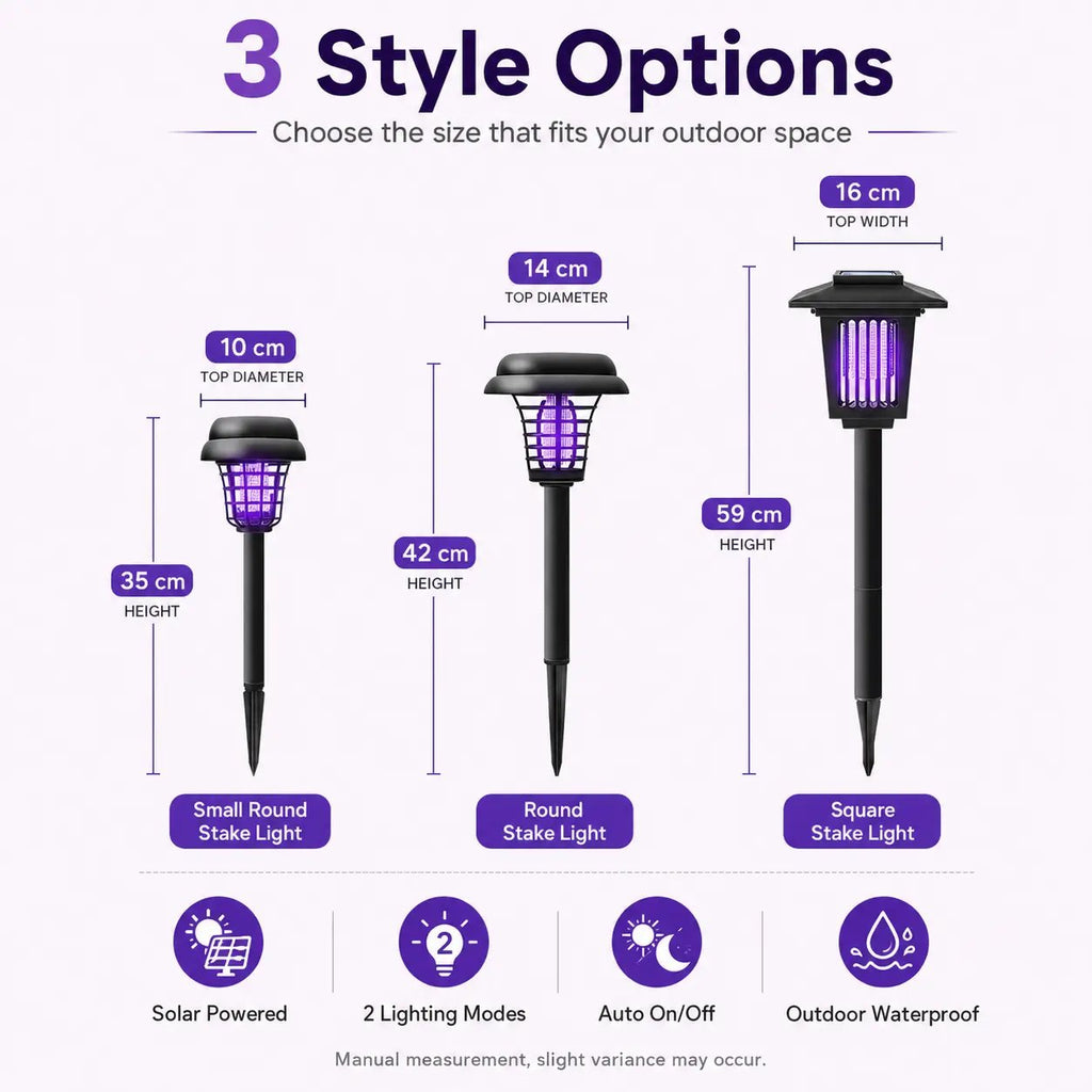 ☀️ 2-in-1 Solar Bug Zapper – UV Mosquito Killer + Soft Pathway Light, Auto Dusk-to-Dawn, IP65