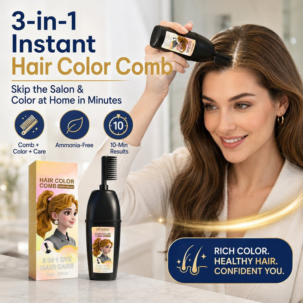 🔥LAST DAY 49% OFF -3-in-1 Instant Hair Color Comb