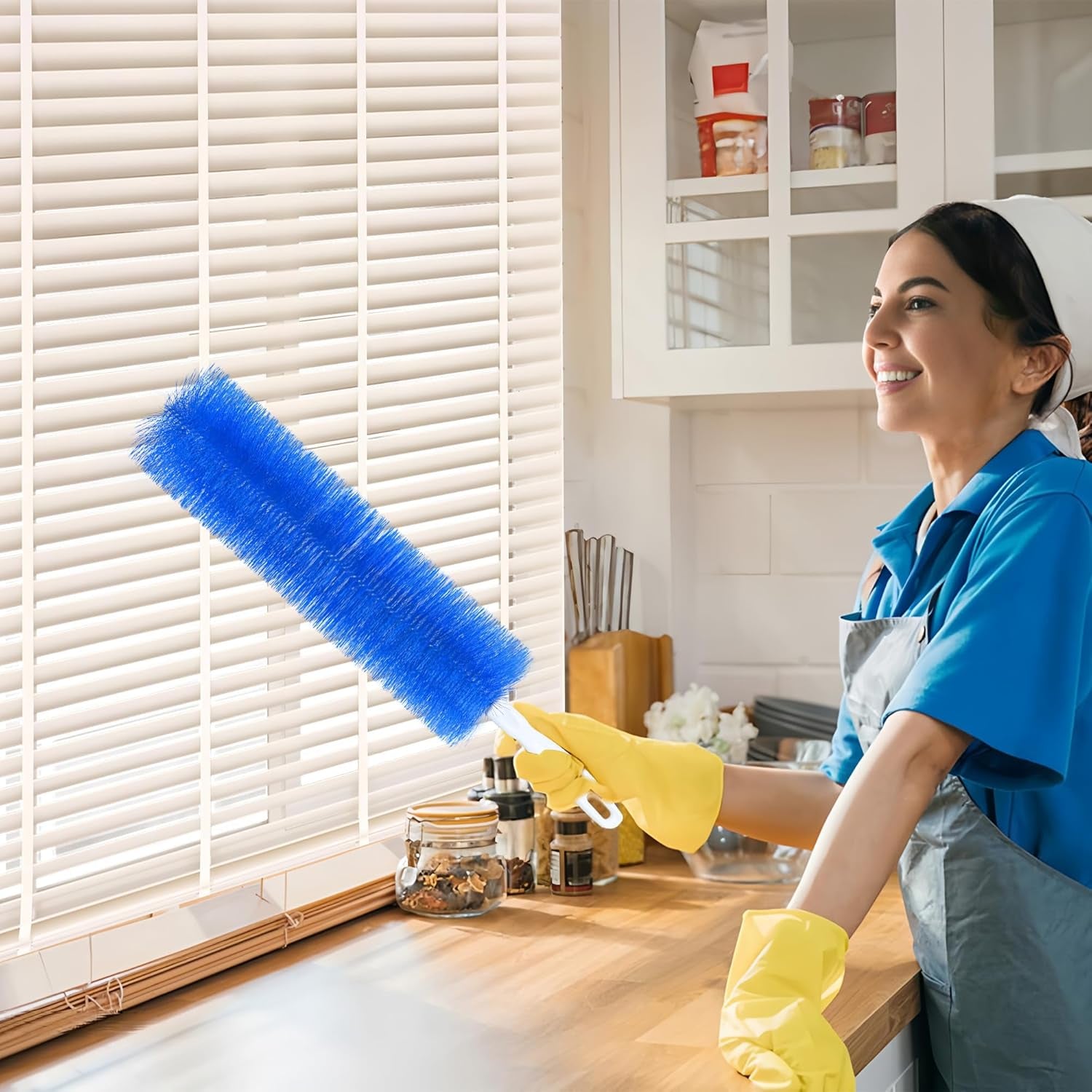Bendable Fan Cleaning Brush – Reusable Microfiber Duster for Fans&Curtain