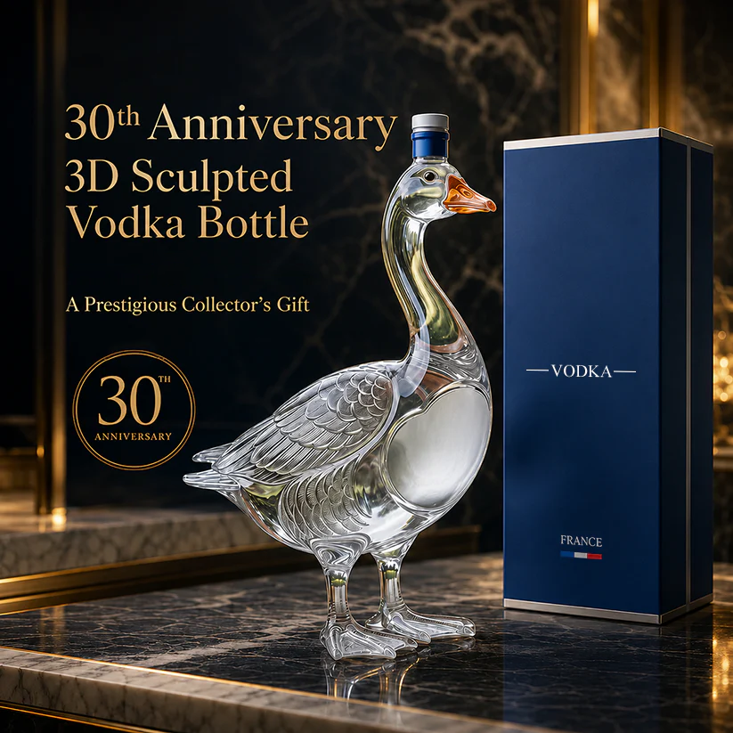 30th Anniversary 3D SculptedVodka Bottle🦢