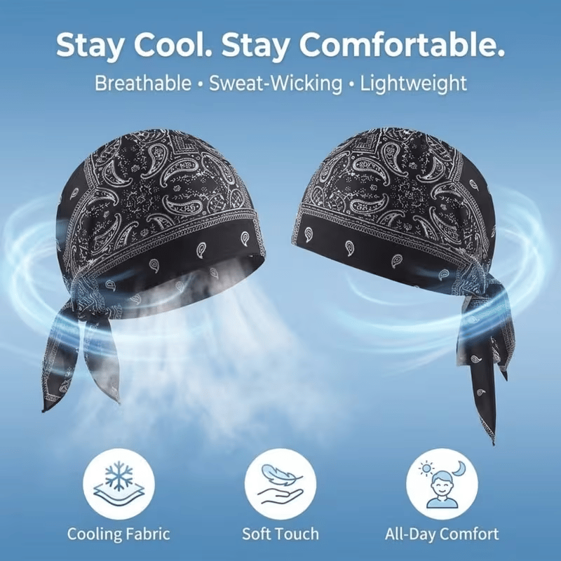 BUY 1 FREE 1 🏝️😍Paisley Cooling Headscarf Cap