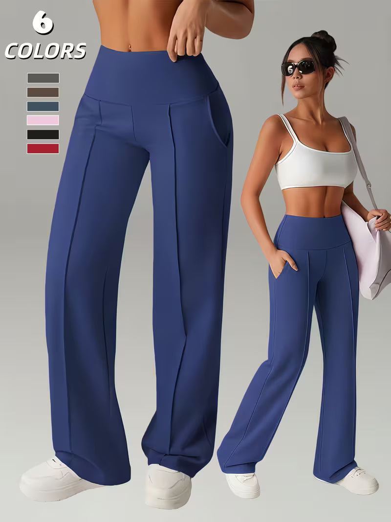 👖 Valeria Pants – High-Waisted, Office & Gym, Stretch, Flattering Fit