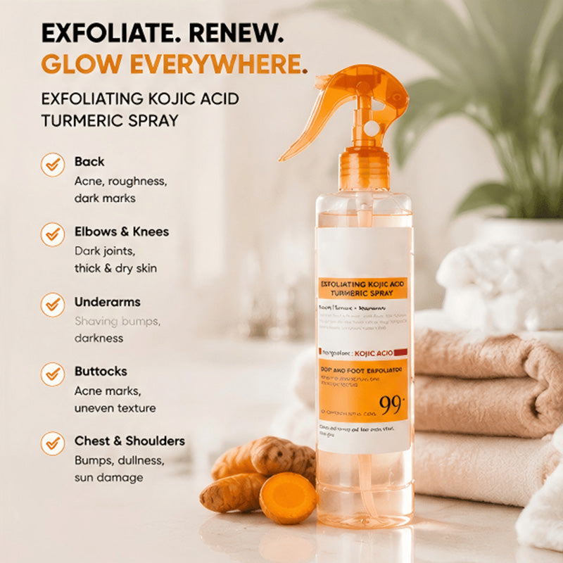 PEEL SHOT 99% Kojic Acid + Turmeric Body Exfoliating Spray