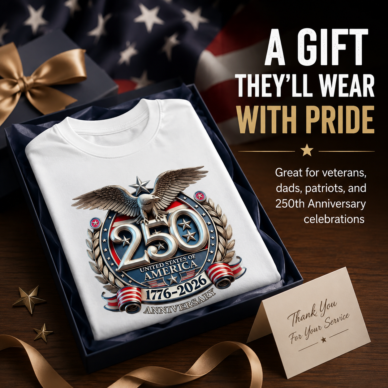 🇺🇸 250th Anniversary Patriotic Freedom T-Shirt