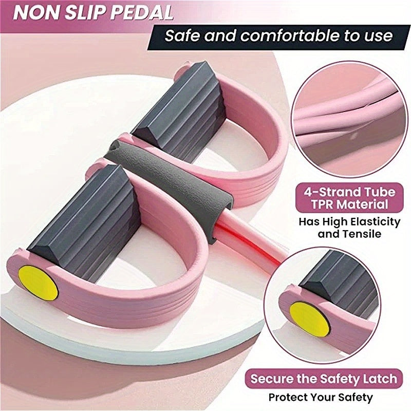 Bestselling Upgraded 4-Tube Foot Pedal Resistance Band for Home Workouts