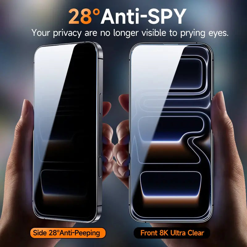 New  Premium Upgraded Privacy Screen Protector Dustproof Bubble-Free Design Ultra-Clear for iPhone