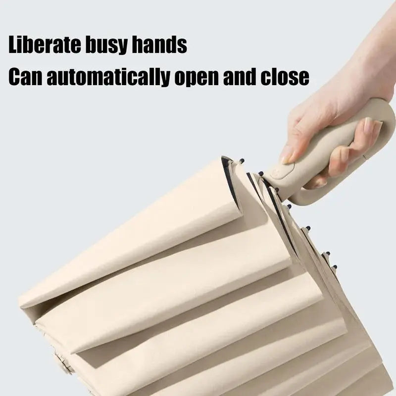 ☔Portable Automatic Folding Umbrella-Windproof Waterproof with Loop Buckle