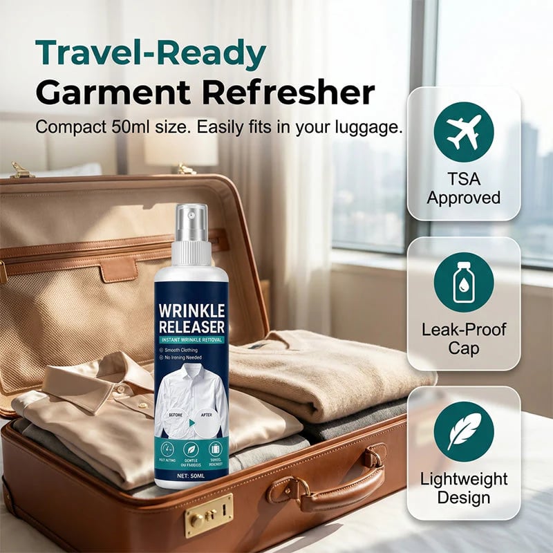 👔✨ Instant wrinkle release – no iron, travel-ready, static-free & fresh