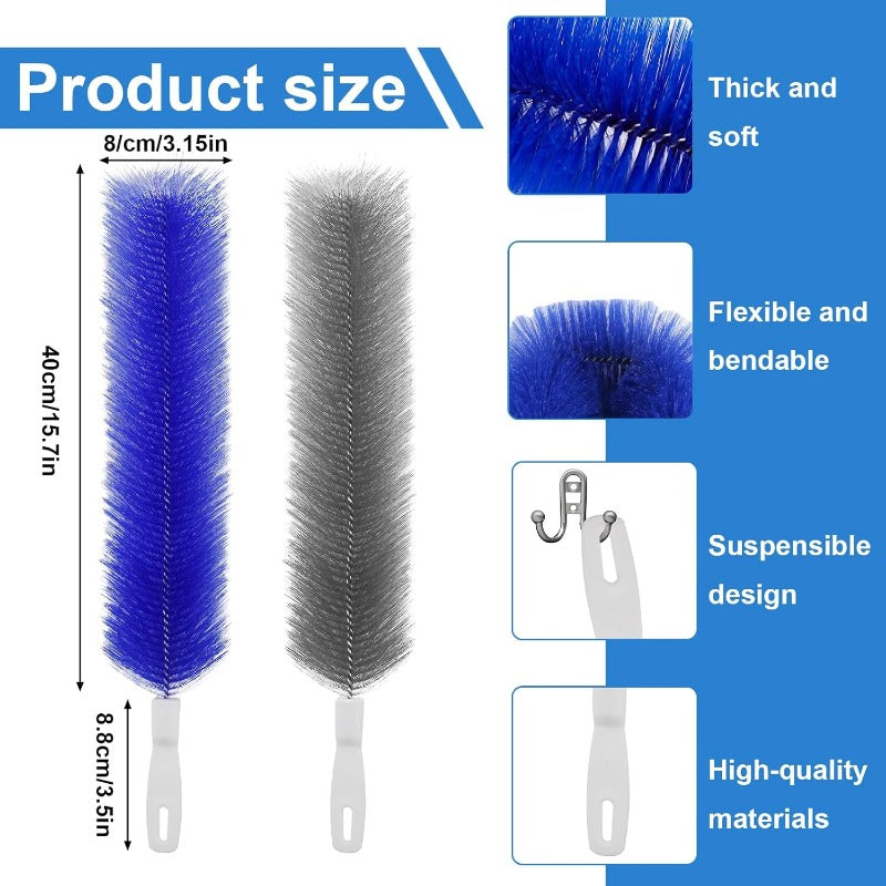 Bendable Fan Cleaning Brush – Reusable Microfiber Duster for Fans&Curtain