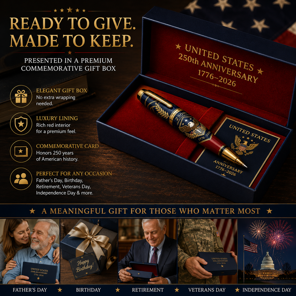 🇺🇸 America 250th Anniversary Commemorative Pen Gift Set | 1776–2026 Patriotic Keepsake