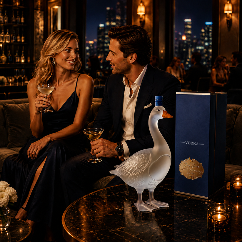 30th Anniversary 3D SculptedVodka Bottle🦢