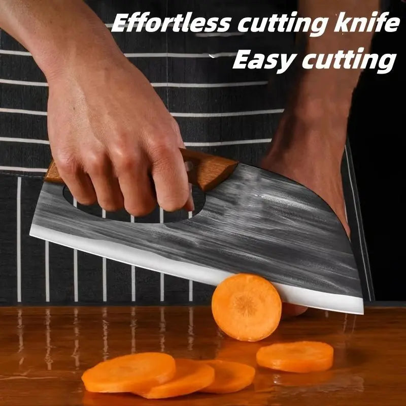 🔪Forged Cleaver Knife Set - Heavy Duty Meat & Vegetable Chef Knives for Kitchen & BBQ