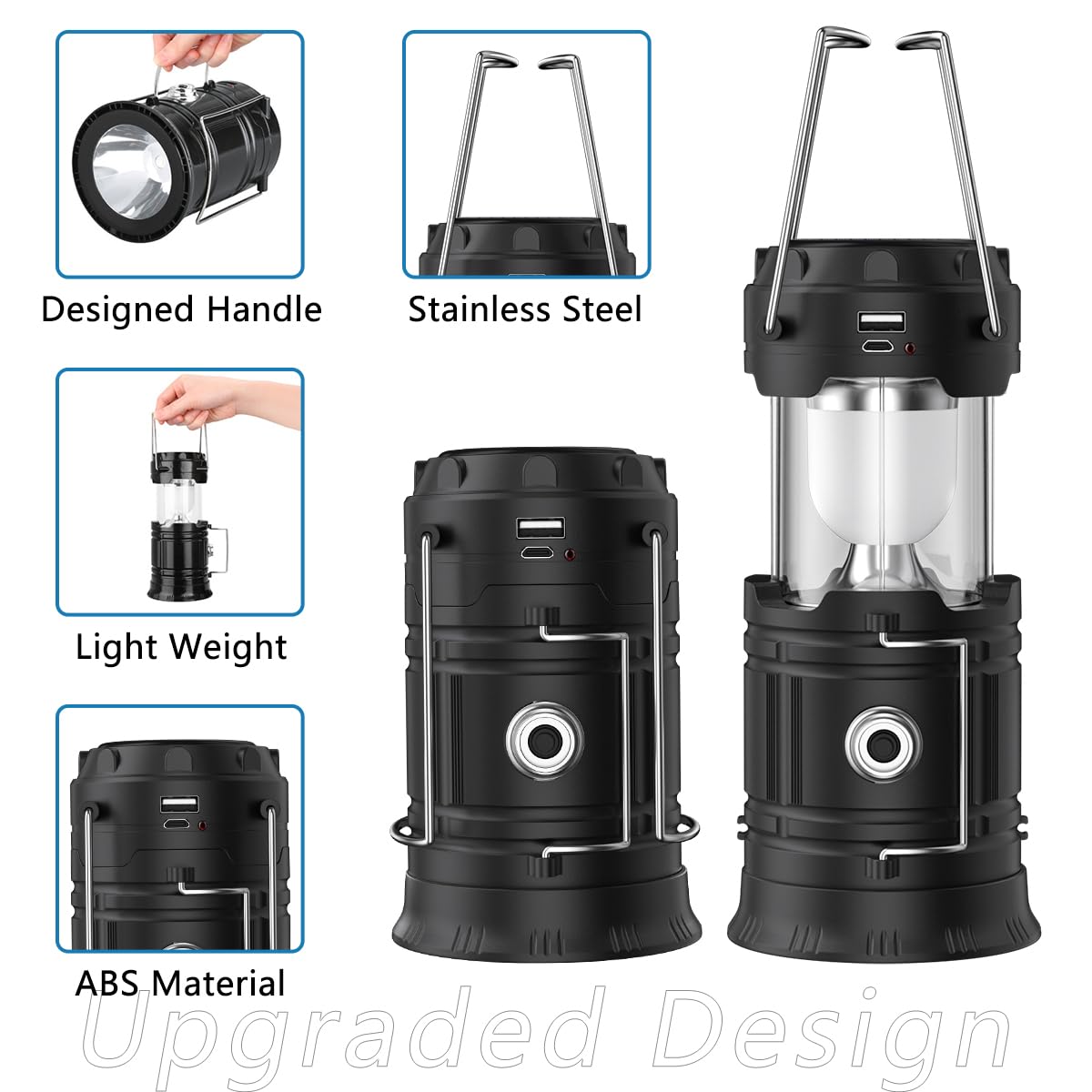 Solar Multifunctional Handheld Camping Lamp