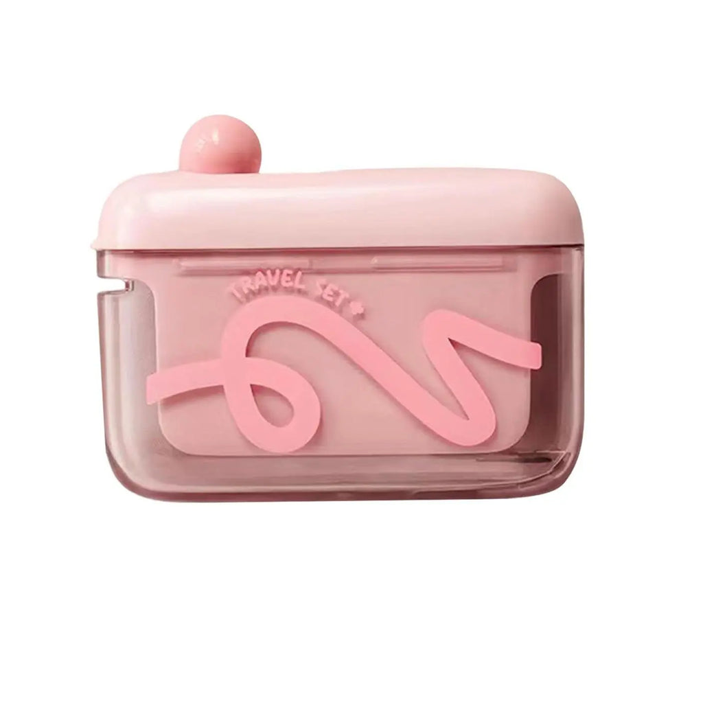 Travel-sized storage case with automatic pop-up dispenser, portable & refillable