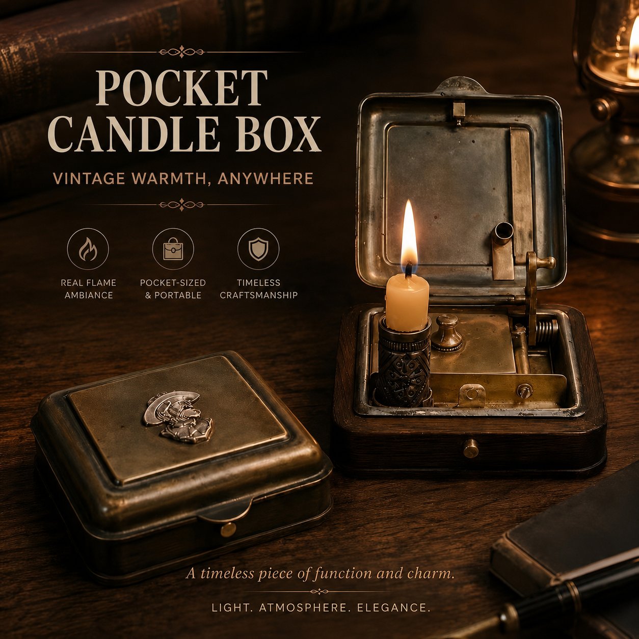 Best gift for father 's day 🎁🕯️19th Century Mechanical Candle Box