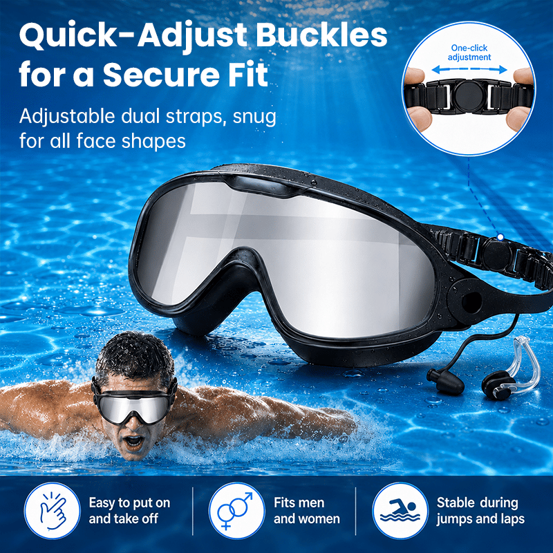 🏊 Anti-Fog Pro-Grade Adult Swim Goggles