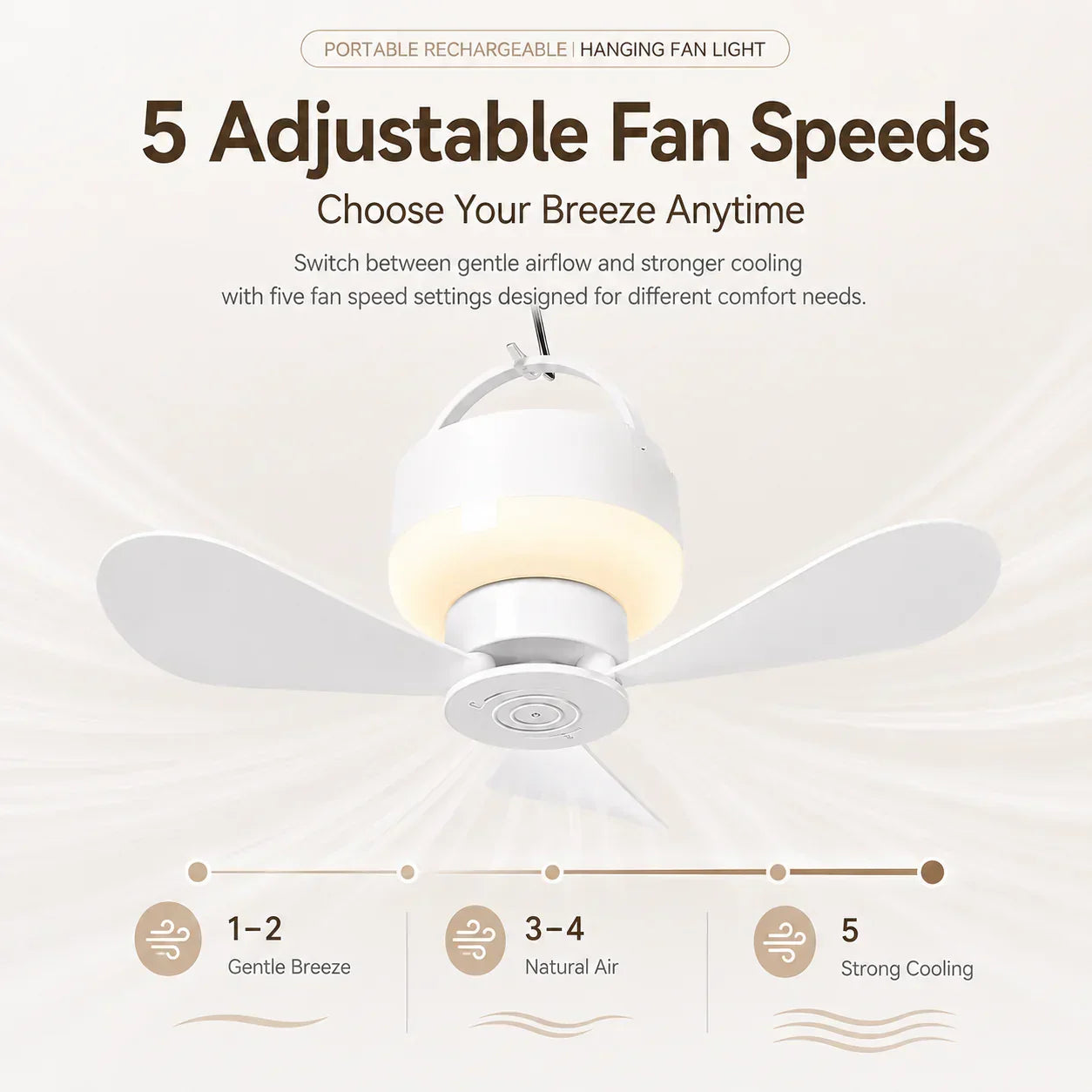 Portable Camping Light – Rechargeable and Hangable for Outdoor Use