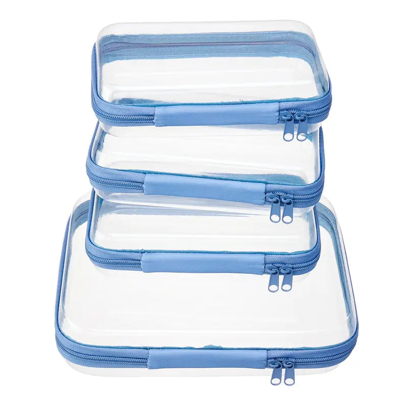 📦 Clear Hard Zipper Storage Case – Portable Organizer for Makeup & Small Items
