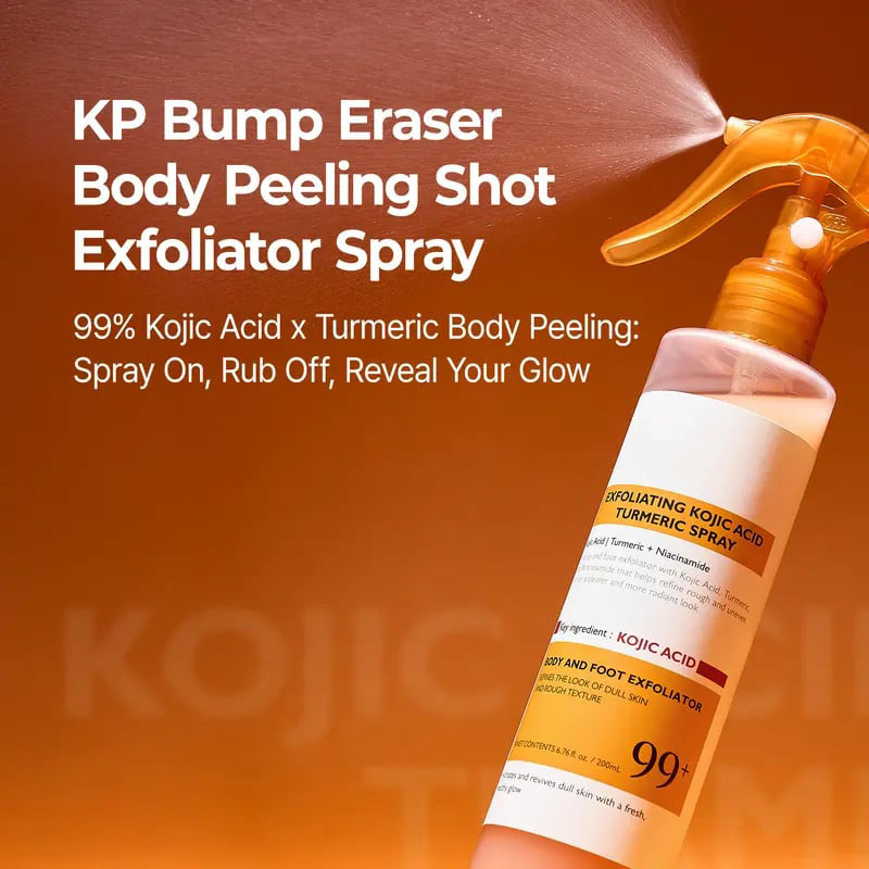 PEEL SHOT 99% Kojic Acid + Turmeric Body Exfoliating Spray