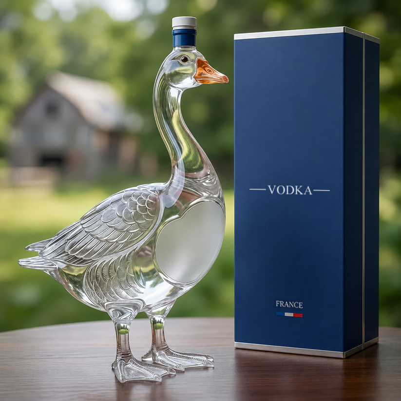 30th Anniversary 3D SculptedVodka Bottle🦢