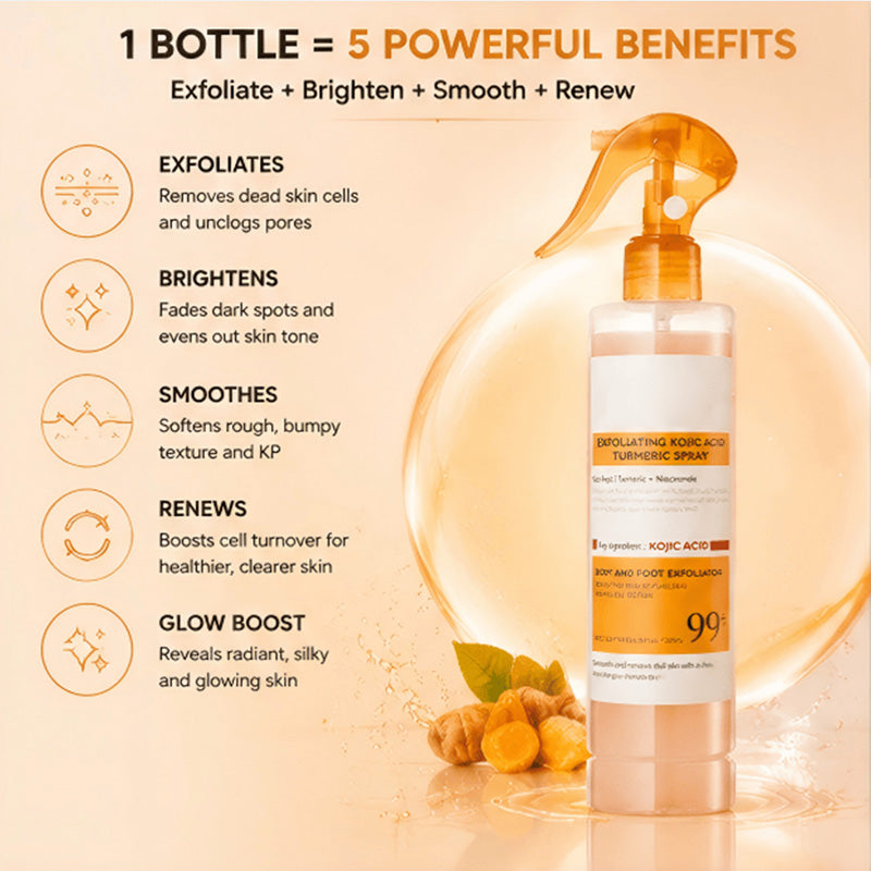 PEEL SHOT 99% Kojic Acid + Turmeric Body Exfoliating Spray