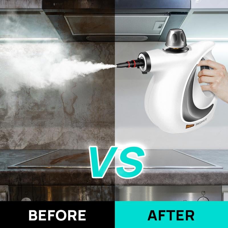 Pressurized Handheld Multi-Surface Natural Steam Cleaner with 12 pcs Accessories