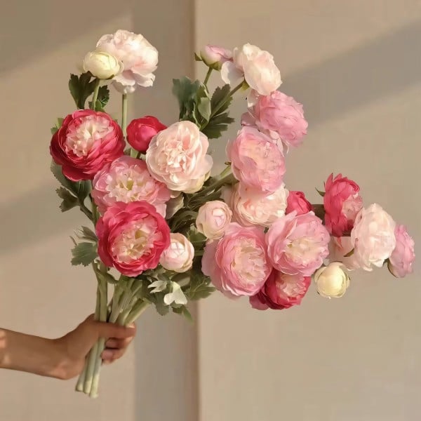 🌸 Lifelike Luxury Peony Flowers – No Watering, No Wilting, Just Lasting Beauty! 💐✨