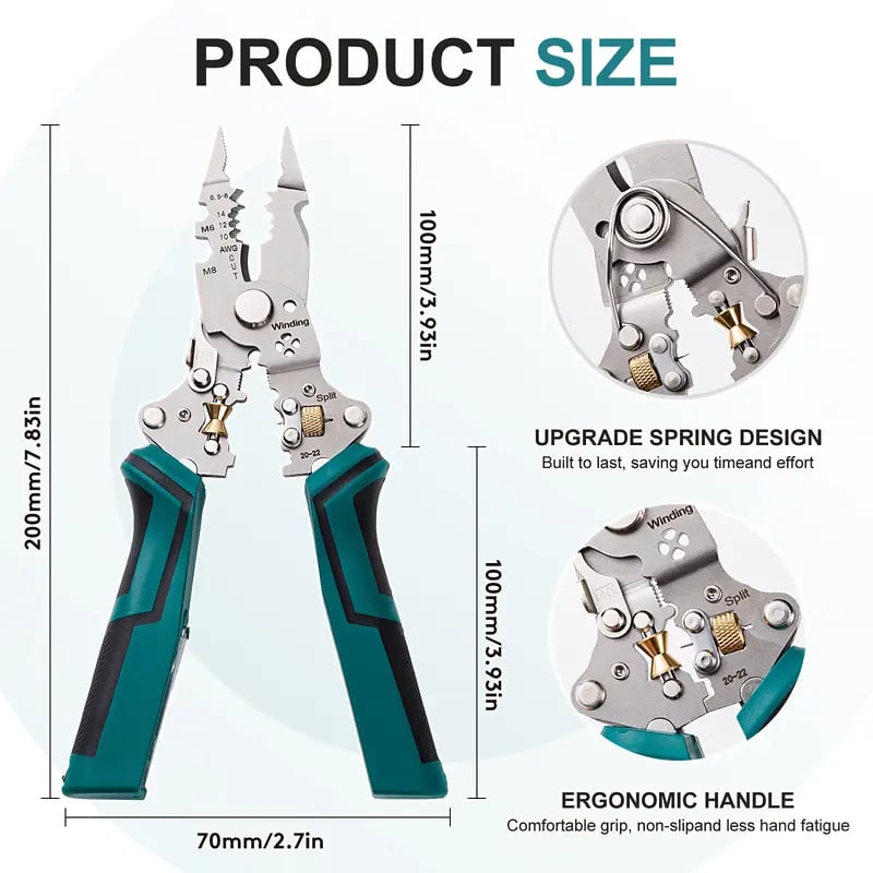 🔧 16-in-1 Multifunctional Wire Stripper Twister – Professional Electrical Tool