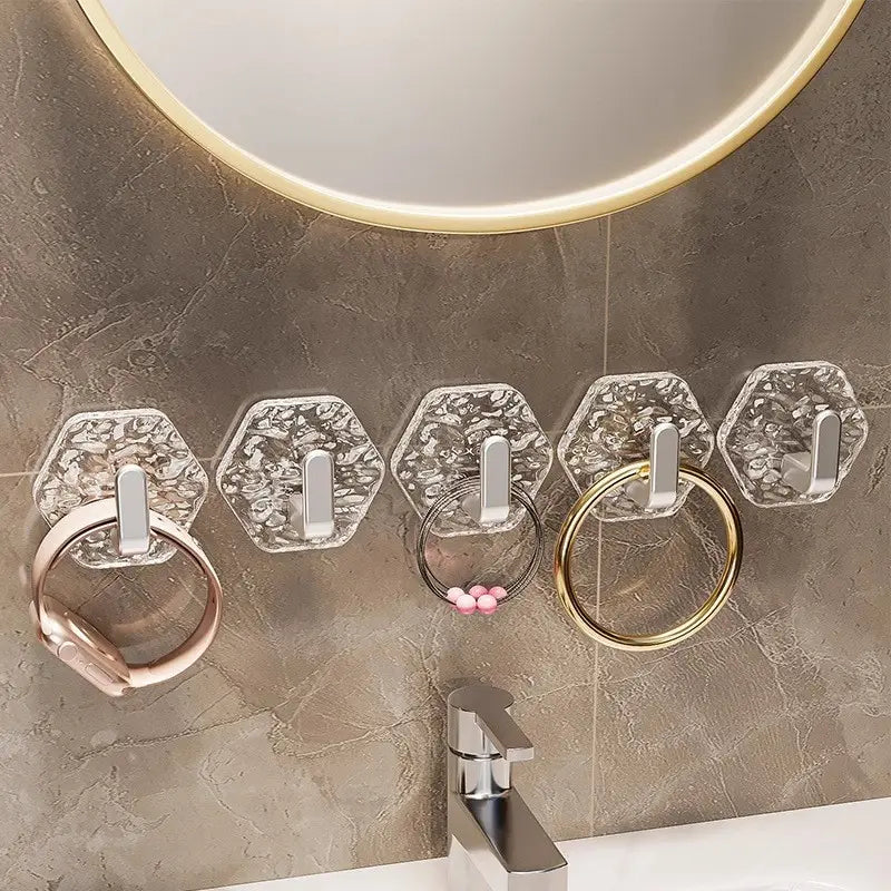 ✨ Self-Adhesive Waterproof Wall Hooks – No Drill Heavy Duty Towel & Robe Holder 🏠