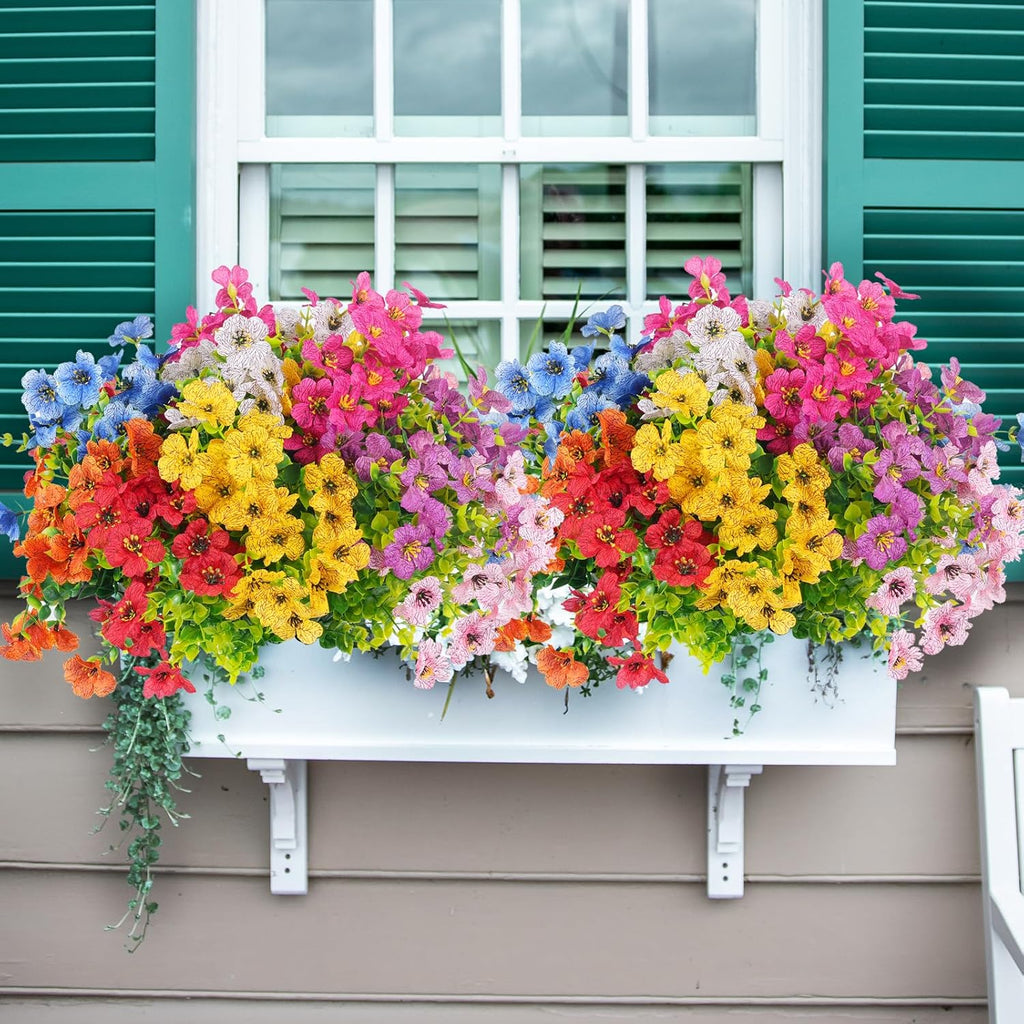 🌸UV Resistant Artificial Flowers – Fade-Free & Colorful for Garden, Patio, Home Decor