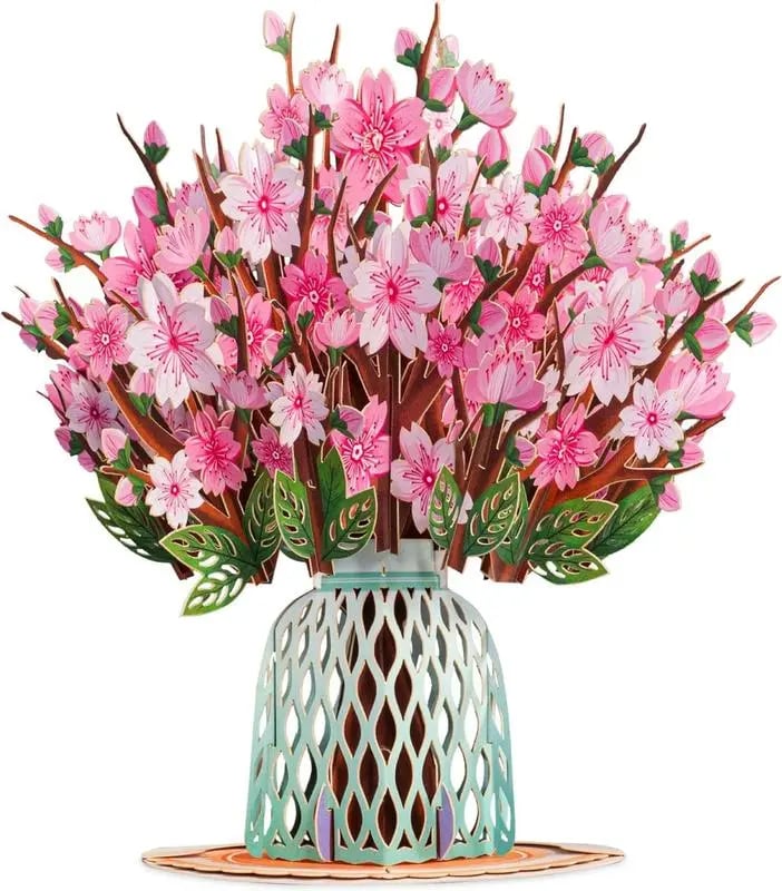 💖🎁2026 Mother's Day Card -3D Cherry Blossom Flower Bouquet Pop Up Card