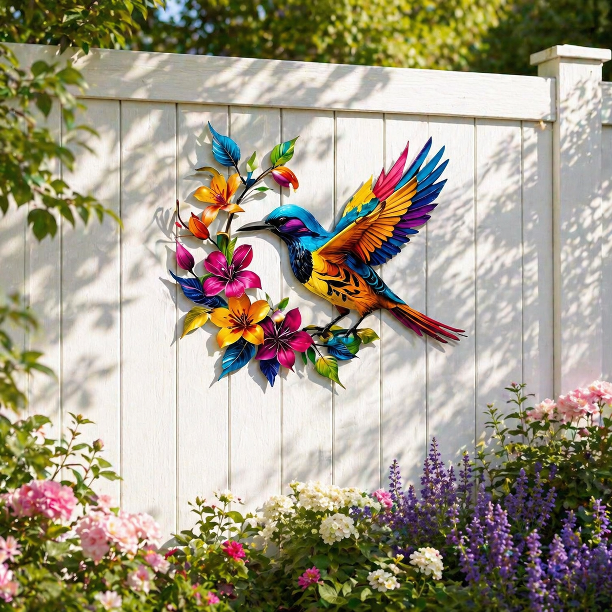 🔥2026 Hot Sale - 🐦Hummingbird Bloom Metal Wall Art