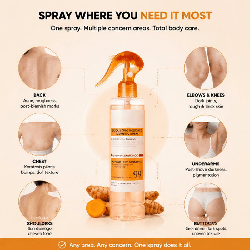 PEEL SHOT 99% Kojic Acid + Turmeric Body Exfoliating Spray