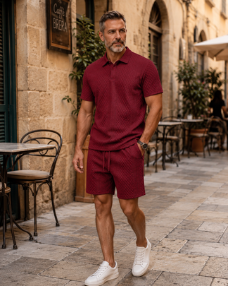 🎁Father’s Day Sale - 🔥Men’s Summer Polo Shirt & Shorts Set – Casual Athletic 2-Piece Outfit