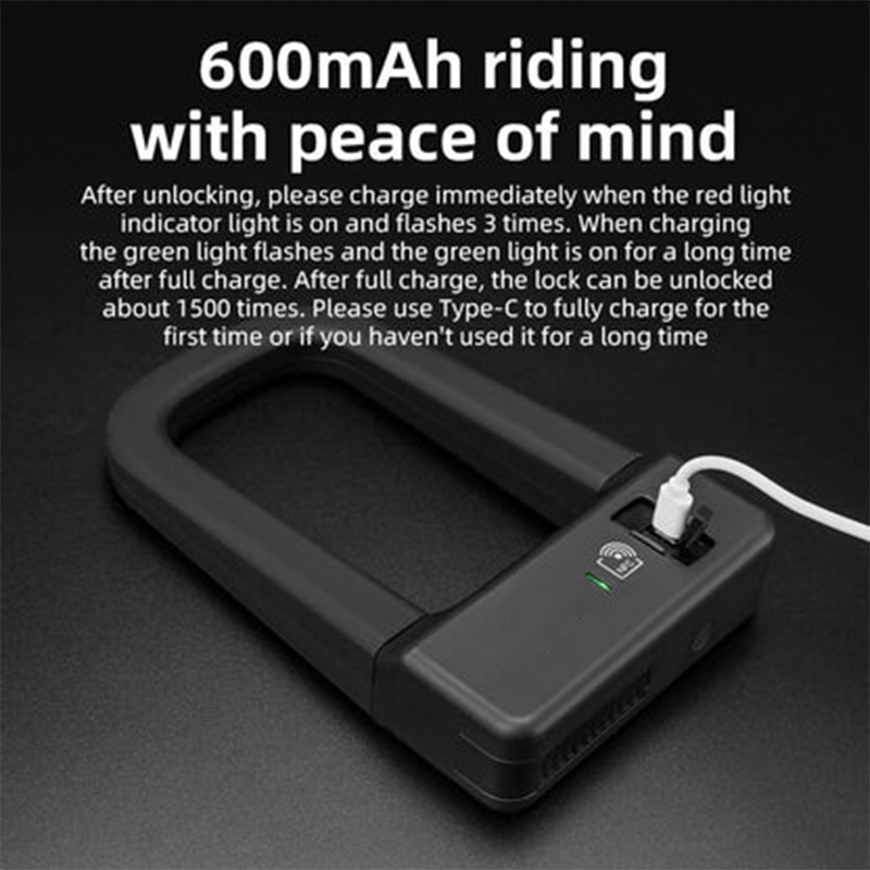 Secure Smart NFC Bicycle U-Lock – Keyless & Ultra Convenient🚲✨