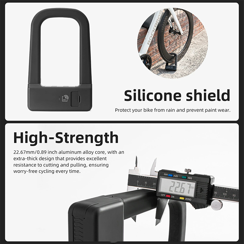 Secure Smart NFC Bicycle U-Lock – Keyless & Ultra Convenient🚲✨