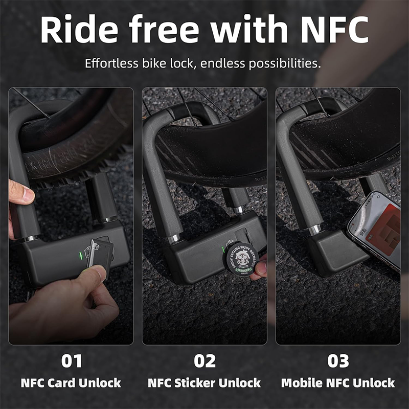 Secure Smart NFC Bicycle U-Lock – Keyless & Ultra Convenient🚲✨