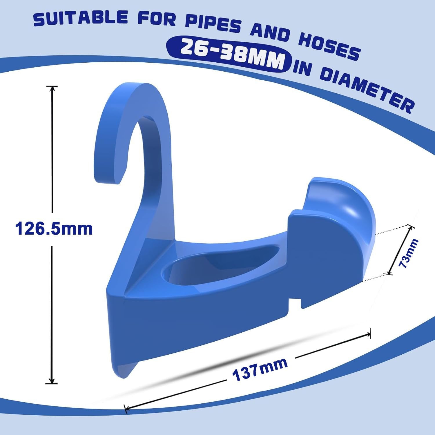 💧 2 Pack Upgraded Patented Pool Hose Holder for Above Ground Intex & Bestway Pipes