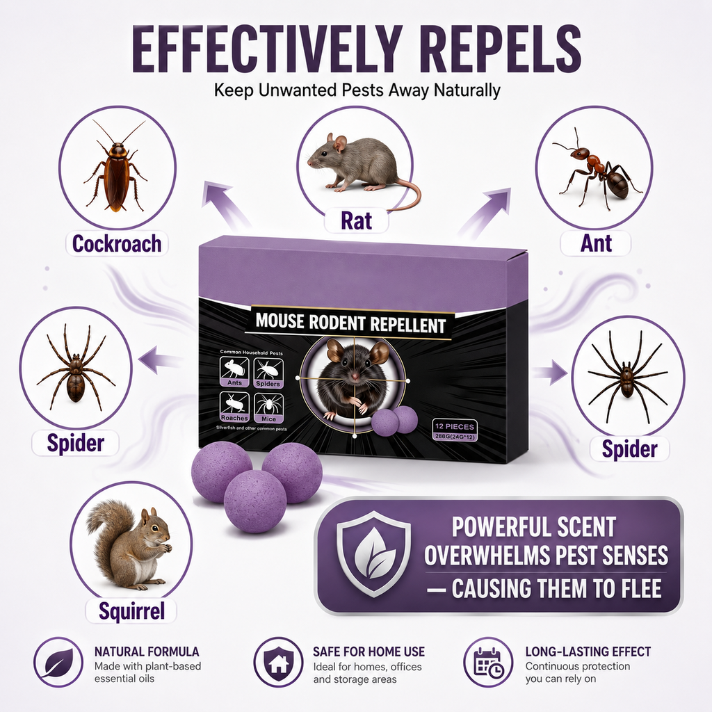 🔥 Limited Edition 50% OFF 🟣 Natural Peppermint Rodent Repellent Tablets – 12 Pack