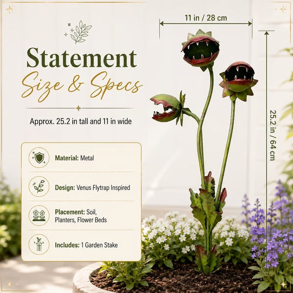 LAST DAY 49% OFF - Whimsical Metal Carnivorous Plant Garden Stake
