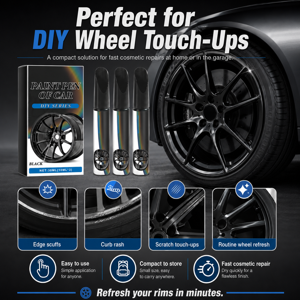 Wheel Scratch Repair Pen — Fix Curb Rash in 10 Min | Rust-Proof Formula