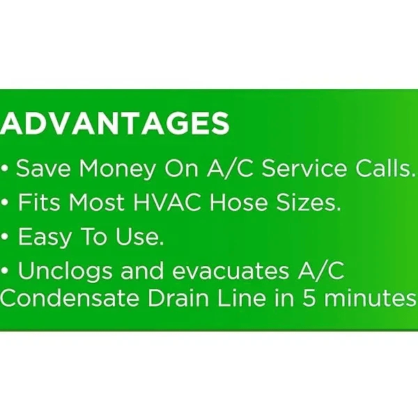 ❄️ AC Drain Line Cleaner Adapter — Rapid PVC Unclogging Tool, Stop AC Leaks & Save $200+ in Repair Fees