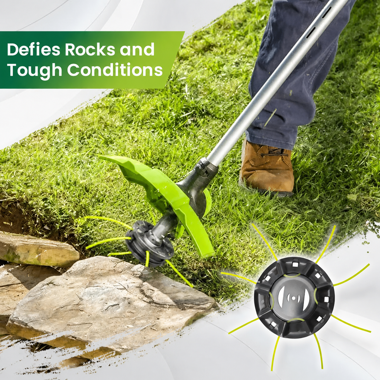 Universal Steel Wire Trimmer Head Replacement-Heavy-Duty Weed Brush Cutter