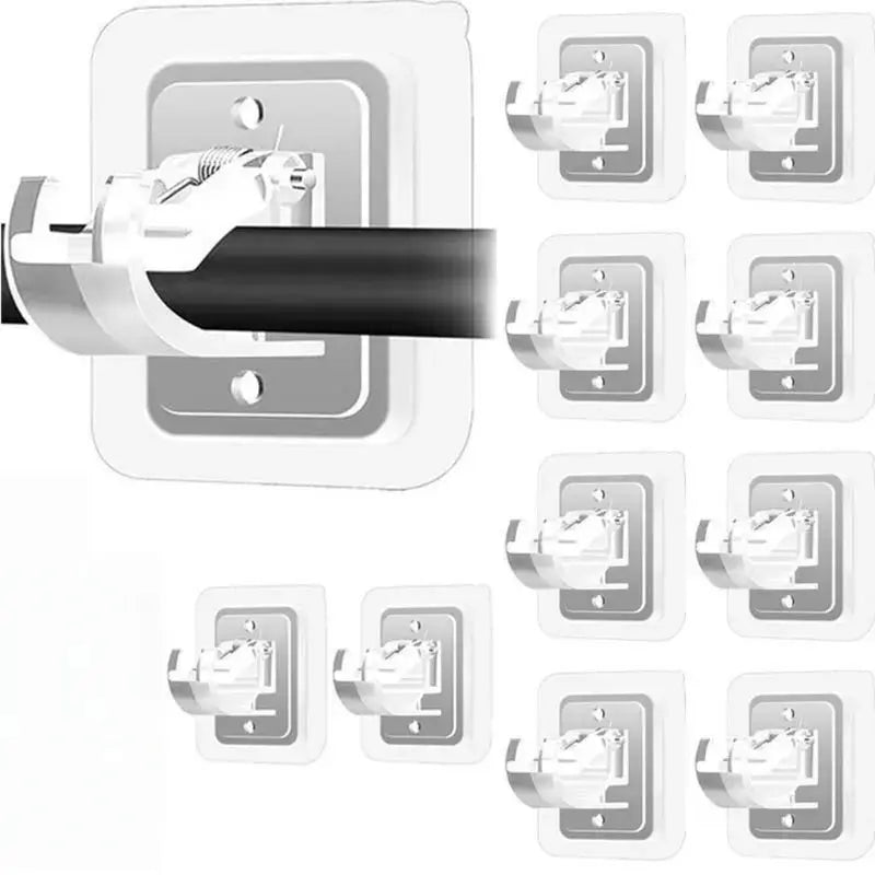 A set of 8PCS Curtain Rod Brackets with Clips