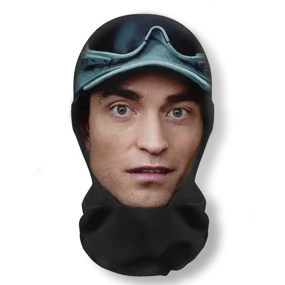 3Pcs Funny Printed Full Face Mesh Mask – Breathable Cosplay Hood for Parties & Street Style