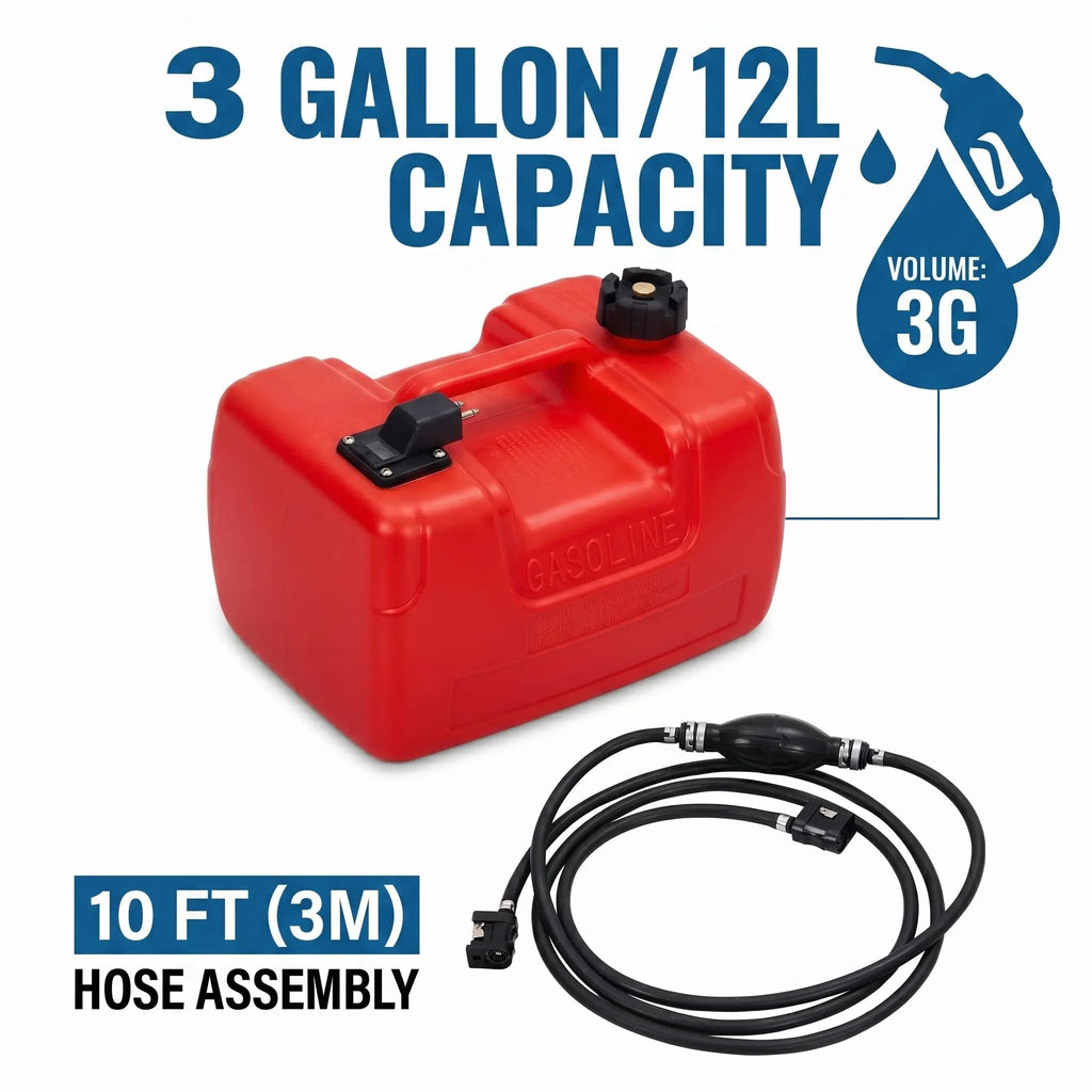15 Gallon Portable Fuel Caddy with LE Pump & 10ft Hose