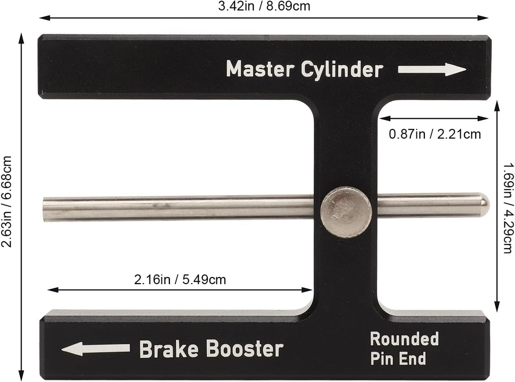 🛠️ Premium Aluminium Brake Booster Push Rod Adjustment Tool with Length Gauge