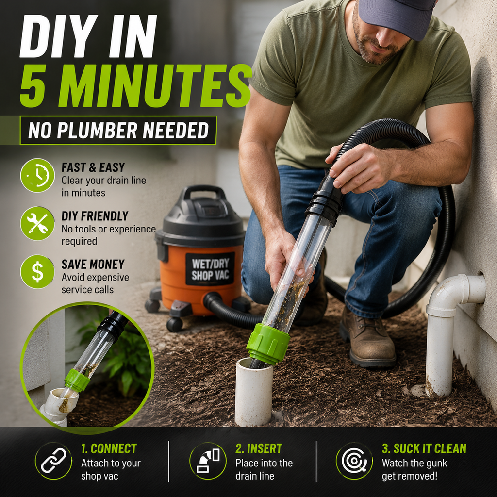 Clear Your AC Drain in Minutes — No Plumber Needed
