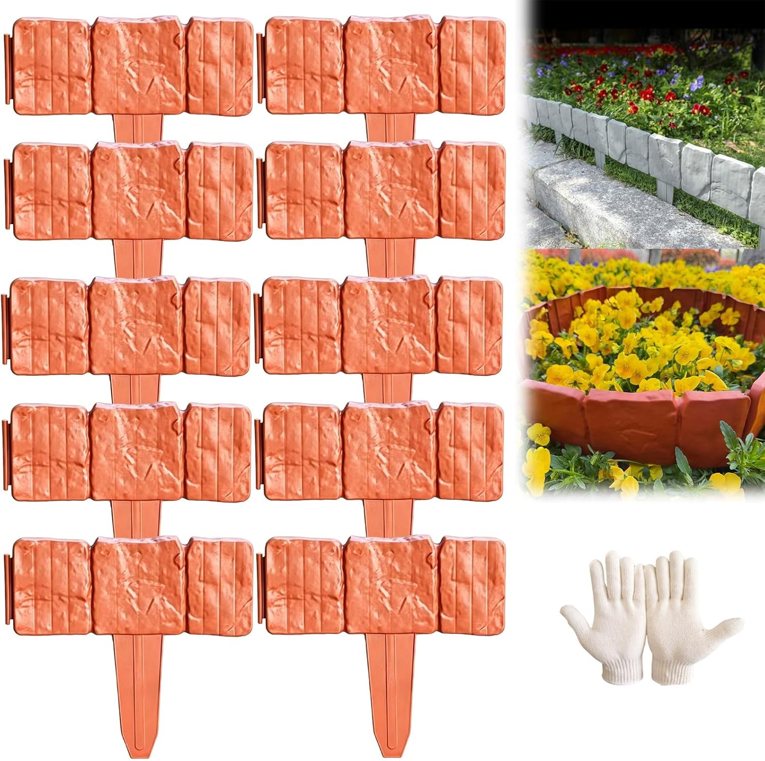 Imitation Stone Garden Fence - DIY Garden Edging Border
